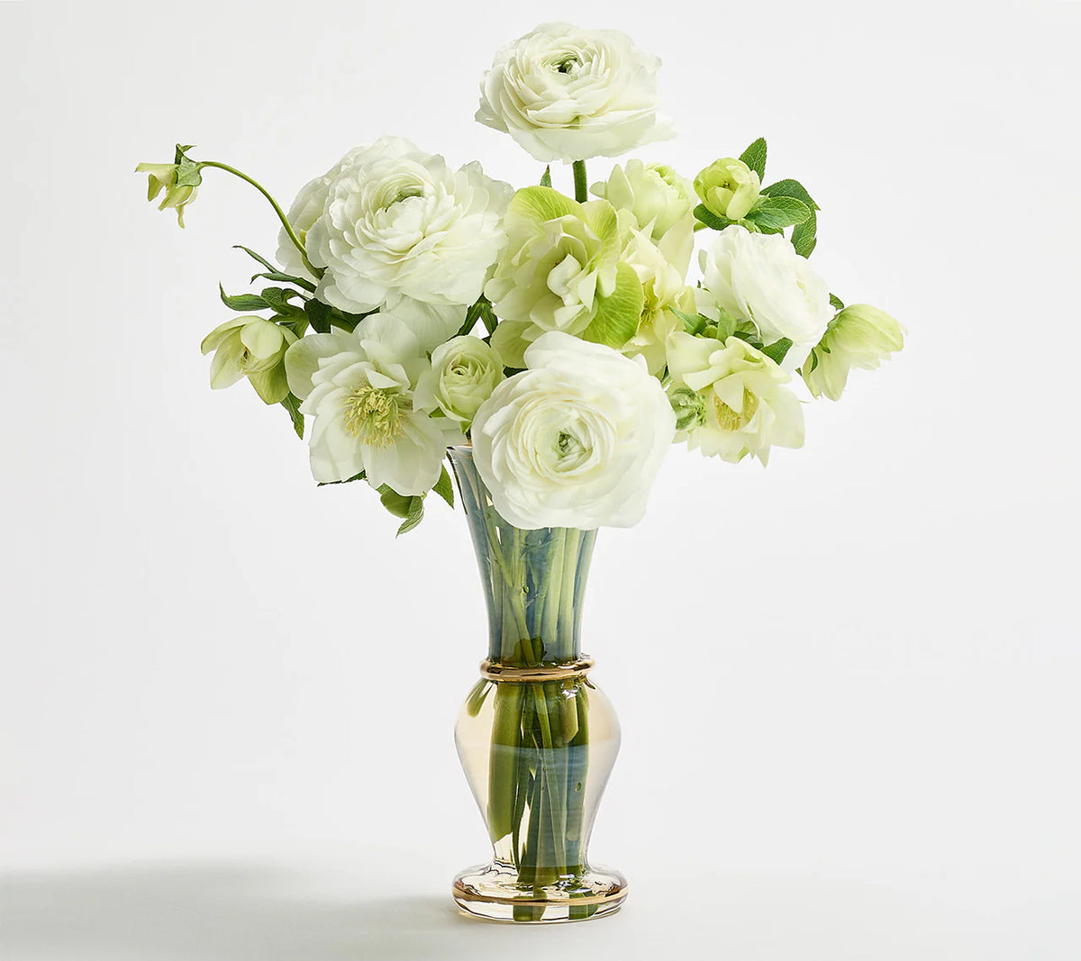 Champagne Rib Gold Detail Vases
