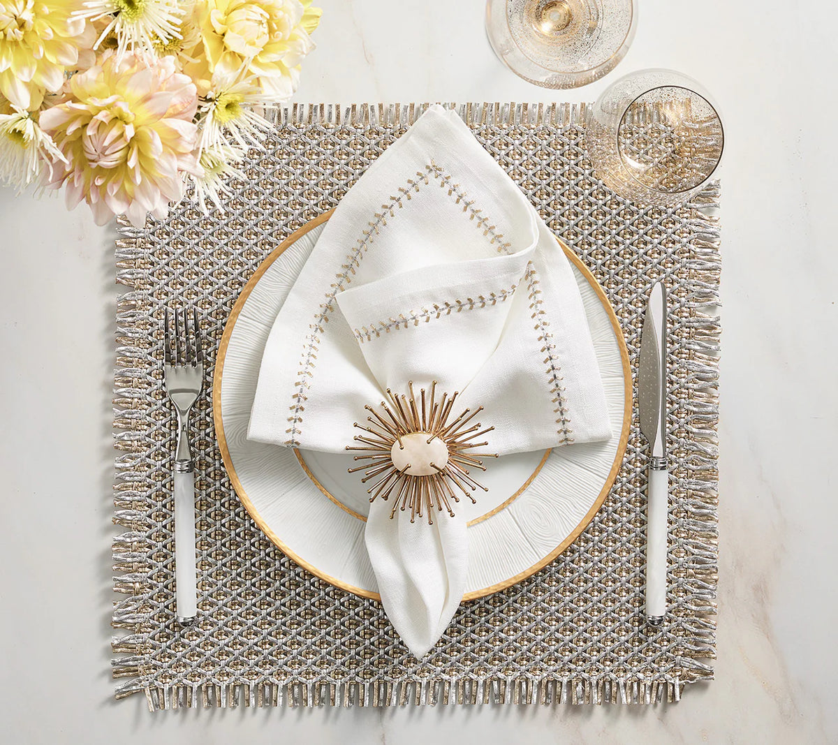 Flare Napkin Ring Gold Set of 4