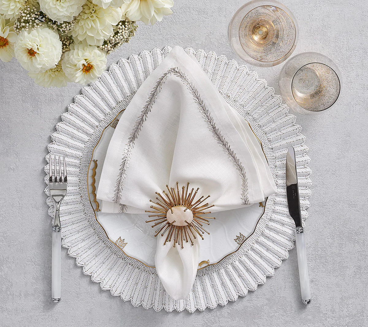Flare Napkin Ring Gold Set of 4