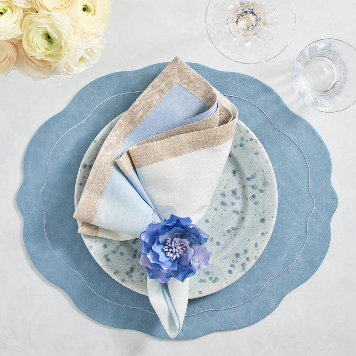 Dip Dye Napkins - Cool Tones - Set of 4