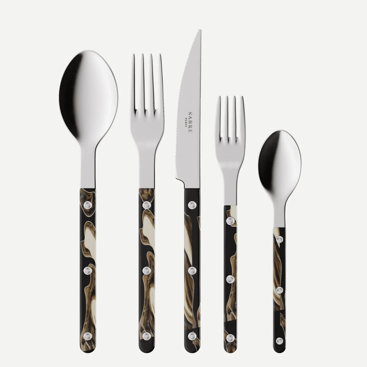 Bistro Dune Flatware 5 Piece Setting