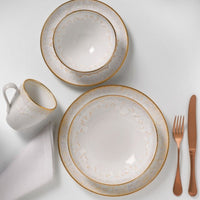Taormina Dinnerware White & Gold