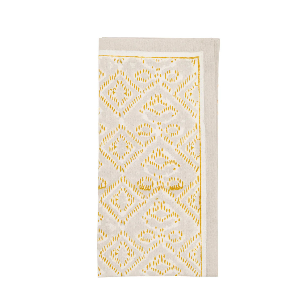 Alfresco Napkin Natural & Grey Set of 4