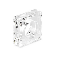 Block Crystal  Napkin Ring Set of 4