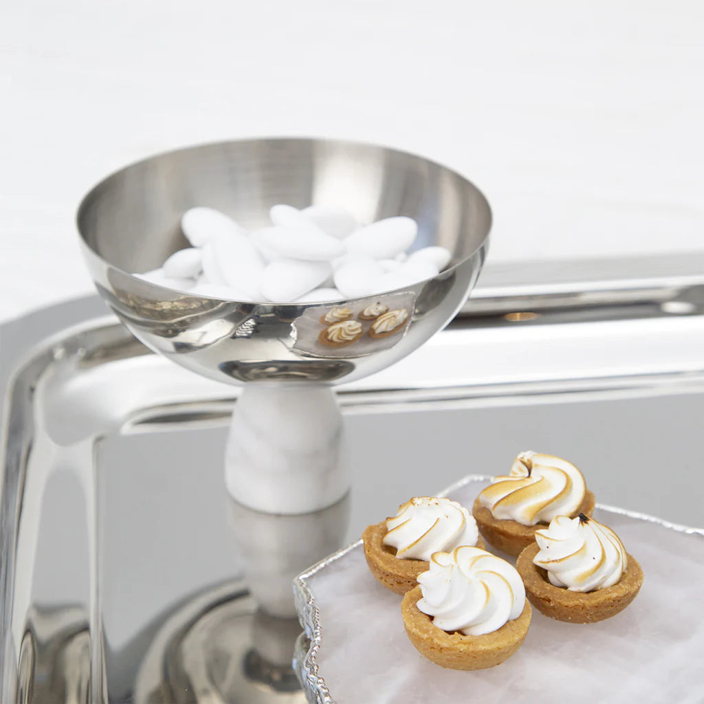 Coluna Carrara Marble Nut Bowl