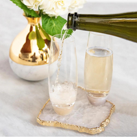 Elevo Champagne Smoke Agate Glasses Set of 2