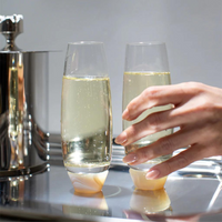Elevo Champagne Smoke Agate Glasses Set of 2