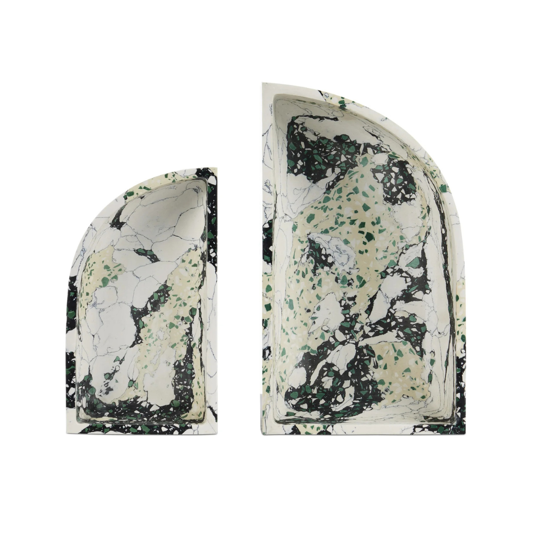 Fallon Curved Stone Tray Set of 2