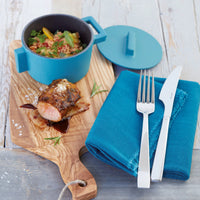 Flat Flatware 5 Piece Setting - Stainless Steel