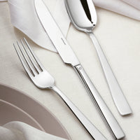 Flat Flatware 5 Piece Setting - Stainless Steel