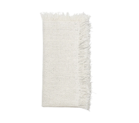 Fringe Napkin White & Silver Set of 4