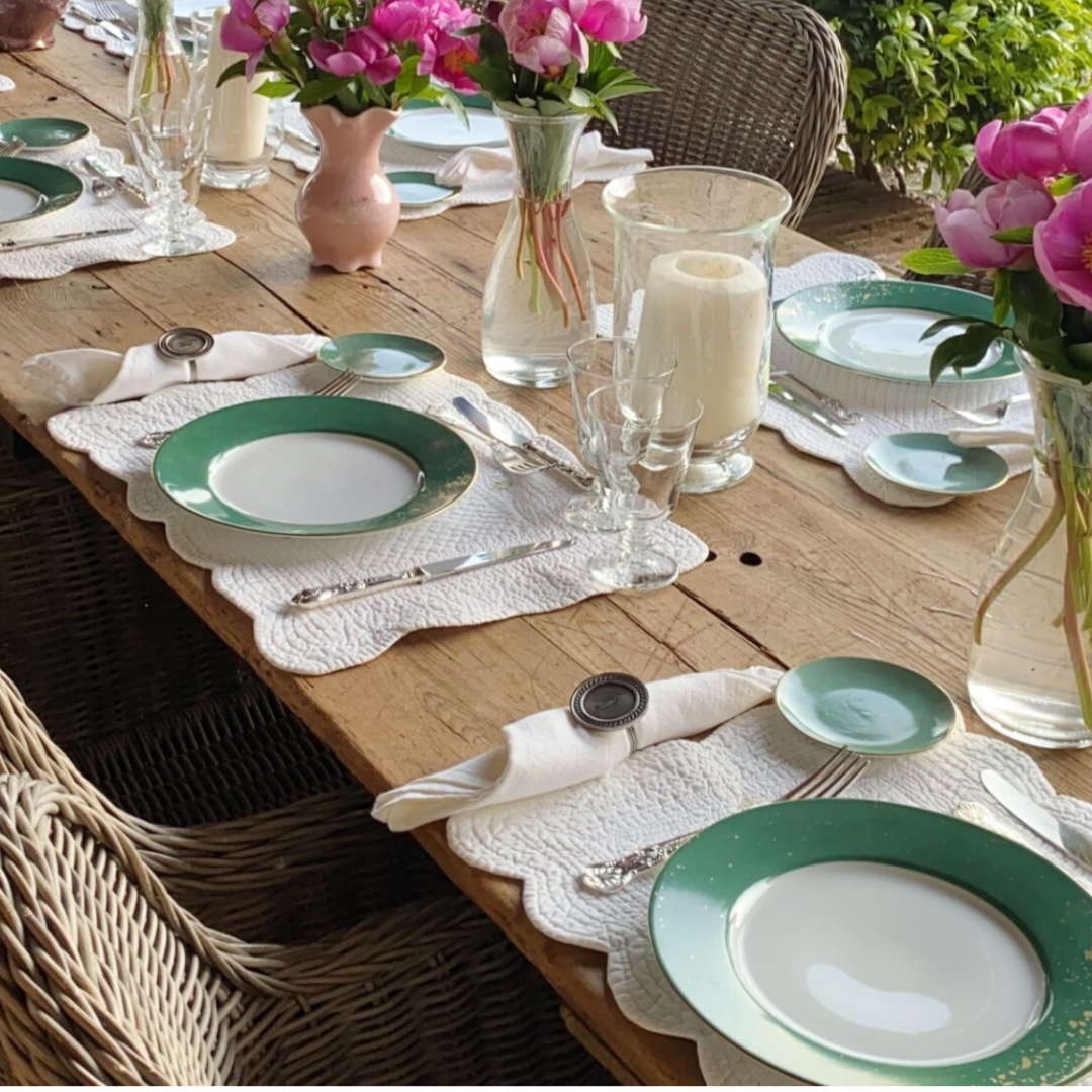 Golden Green Dinnerware