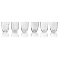 Idra Mixed Pattern Glass Set of 6
