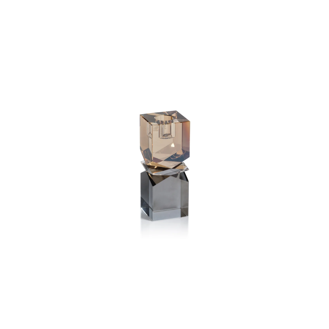 Mozart Two one Crystal Holder Smoke & Gold small.