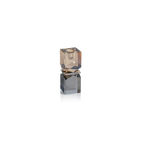 Mozart Two one Crystal Holder Smoke & Gold small.