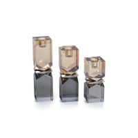 Mozart Two one Crystal Holder Smoke & Gold.