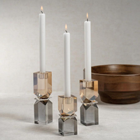 Mozart Two one Crystal Holder Smoke & Gold.