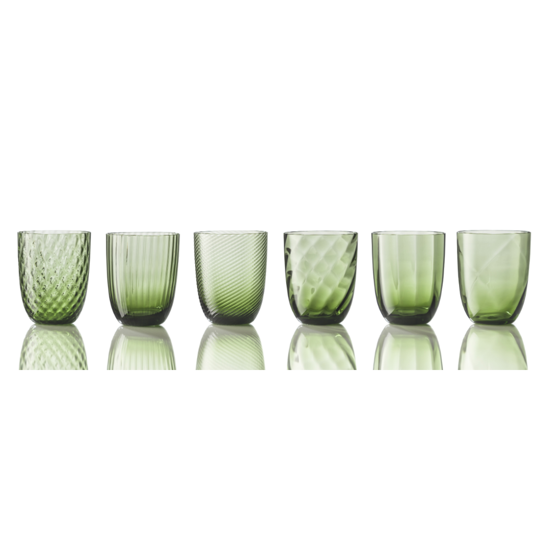 Idra Mixed Pattern Glass Set of 6