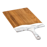 Painted Cheeseboard White Marble - Large.
