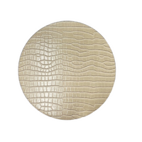 Beads Round Reversible Placemat Set of 4 - Hydrangea & Vanilla