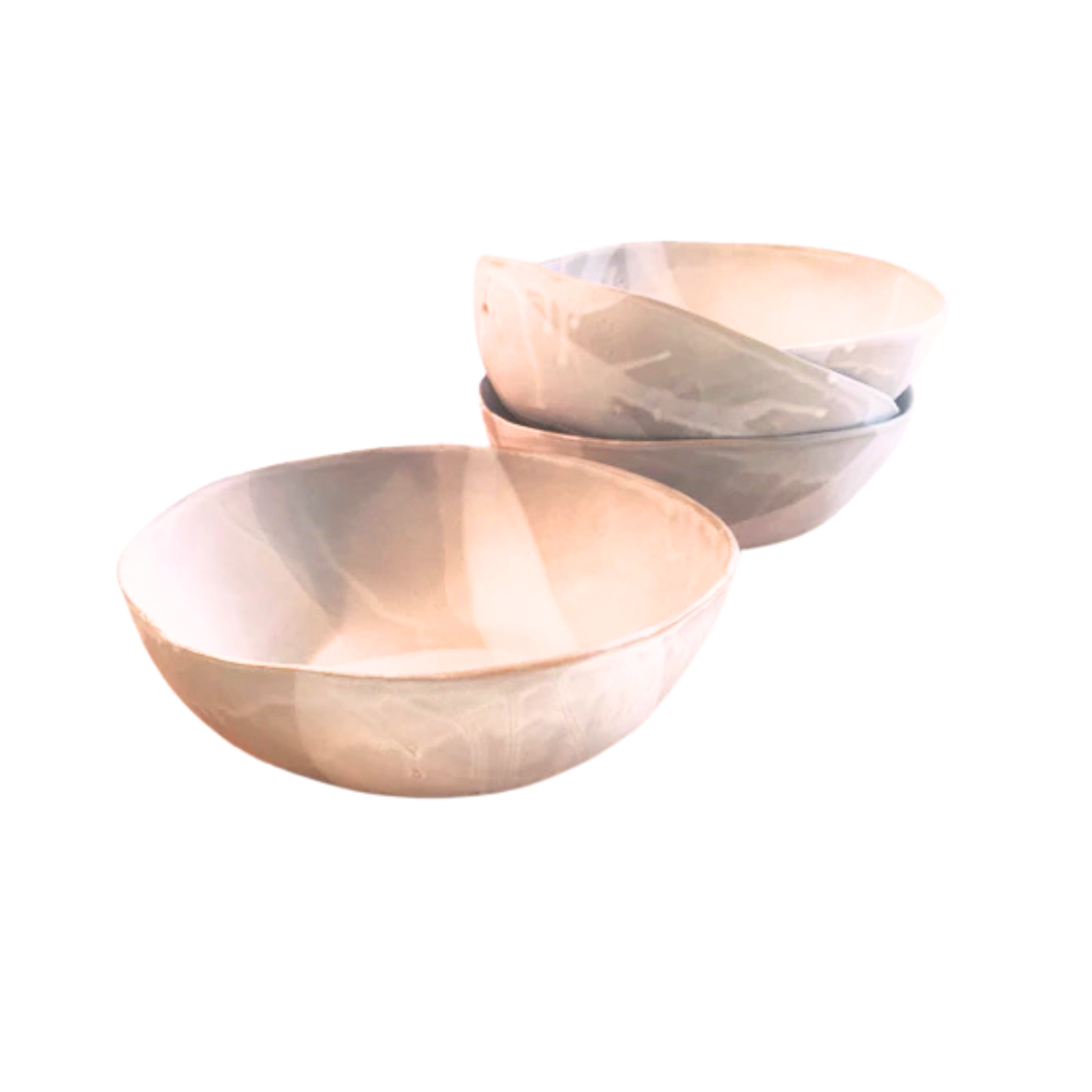 Round Ceramic Bowls - Stone