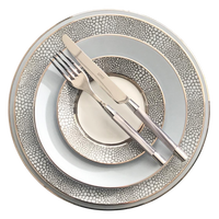 Makassar Gray & Platinum Dinnerware