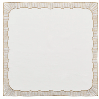 Frame White, Gold & Silver Napkin Set of 4