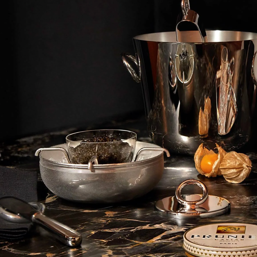 Vertigo Silver Plated Caviar Set