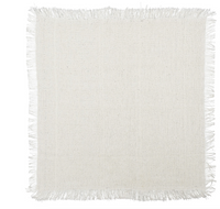 Fringe Napkin White & Silver Set of 4