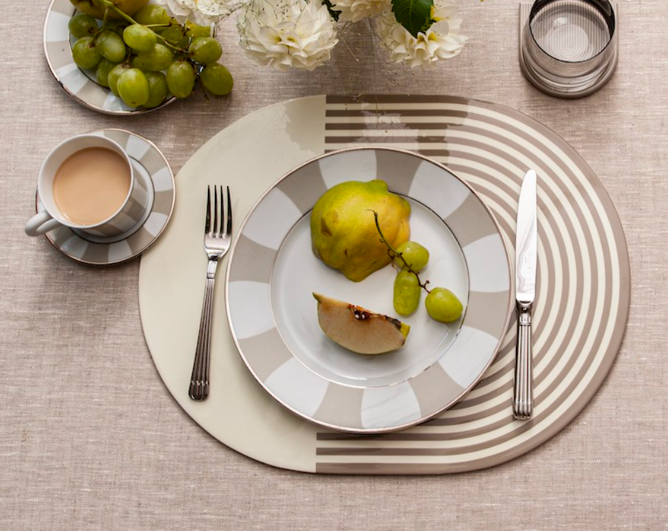 Stripes & Solids Lacquer Placemat Set 4