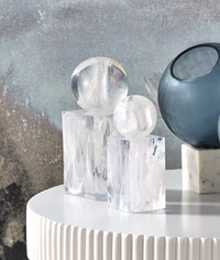 Glacier White Sculpture Set of 2