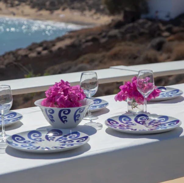 Athenee Two Tone Blue Peacock Salad Plate - Limted Edition