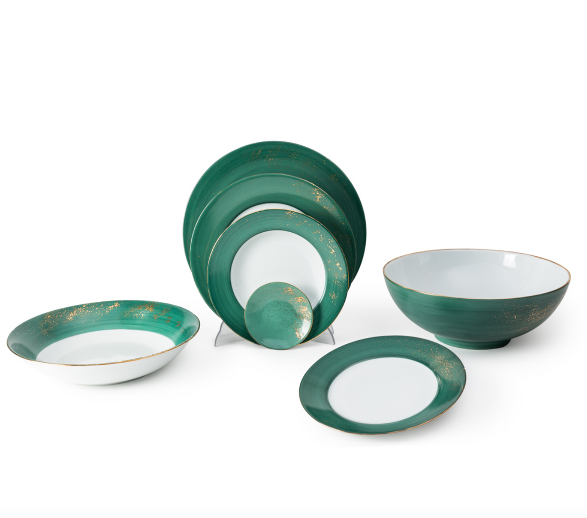Golden Green Dinnerware