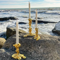 Drip Gold Candle Holder