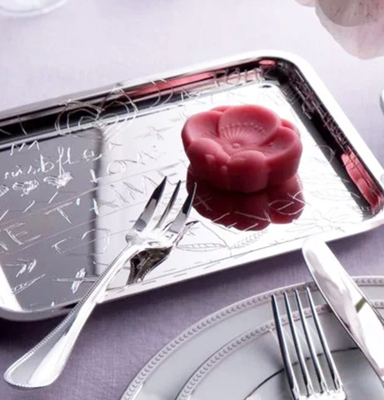 LOVE Graffiti Christofle Silver Plated Tray - BACK IN STOCK