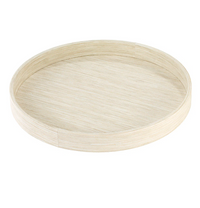 Grasscloth Round Tray