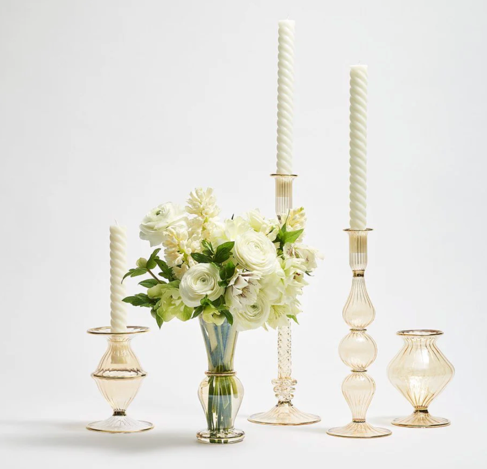 Braid Candle Holder - Champagne