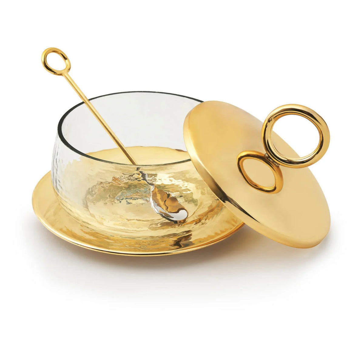 Sphere Honey Jar Set Gold