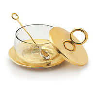 Sphere Honey Jar Set Gold