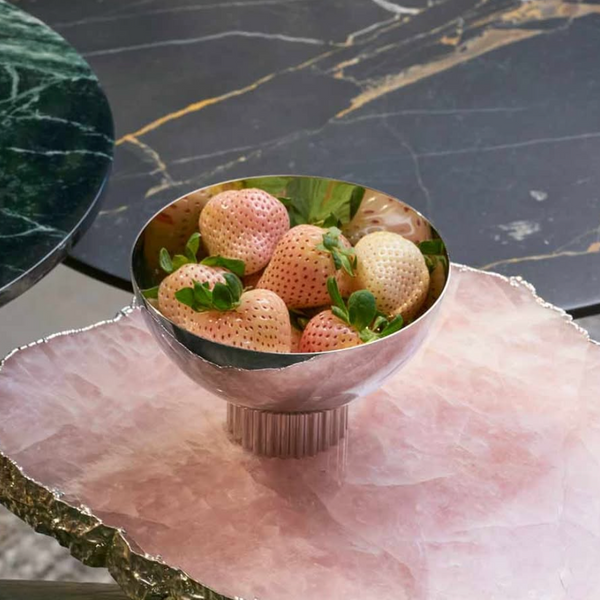 Silver Nut Bowl with Strawberries