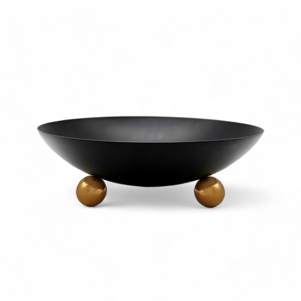 Temari Footed Bowl Black - Large.