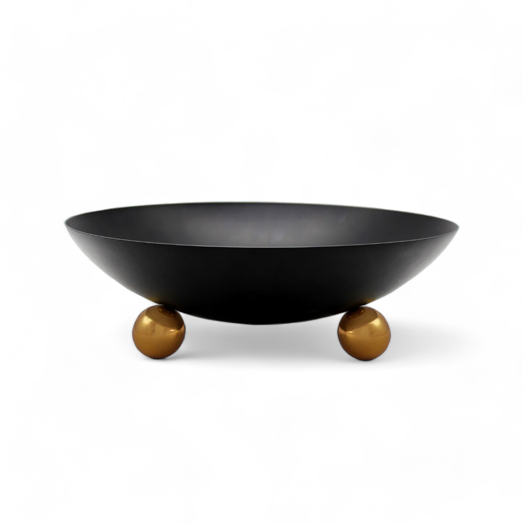 Temari Footed Bowl Black - Large.