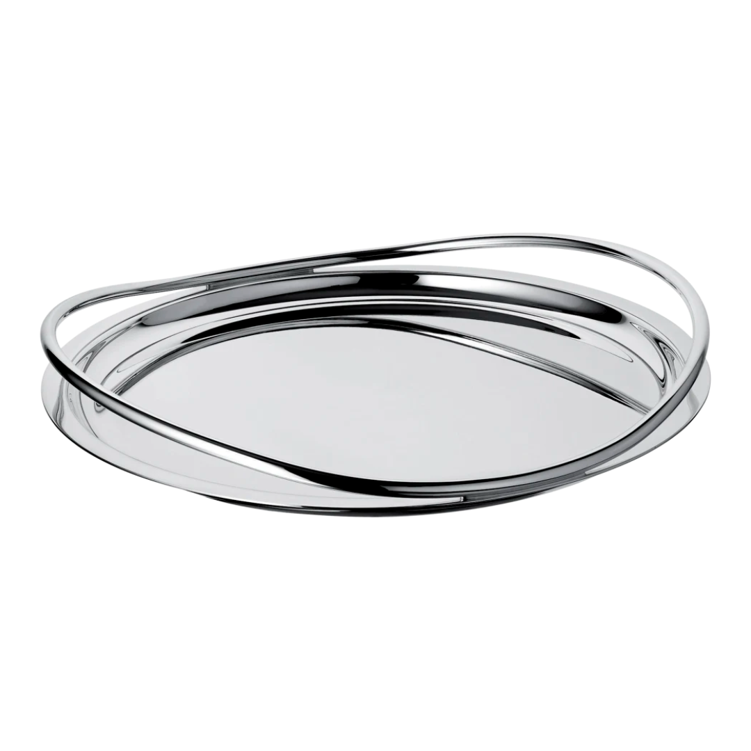 Vertigo Silver Plated Round Tray