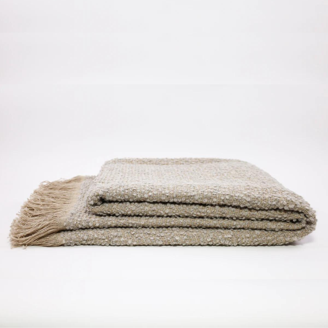Bubley Natural & Grey Throw