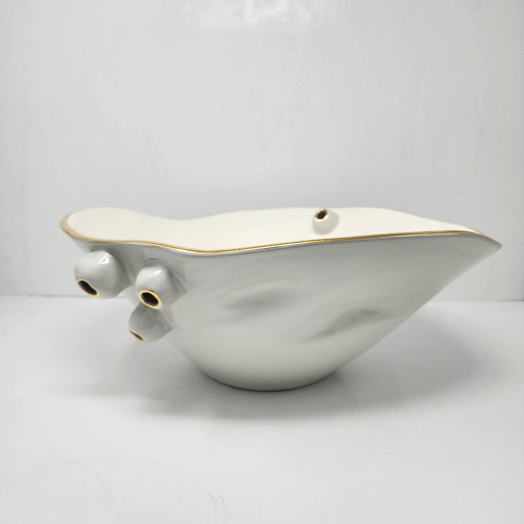 Free Form Coral Bowl Ivory - Large