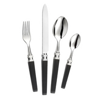 Ingrid Flatware 5 Piece Setting Ebony - Silver Plated
