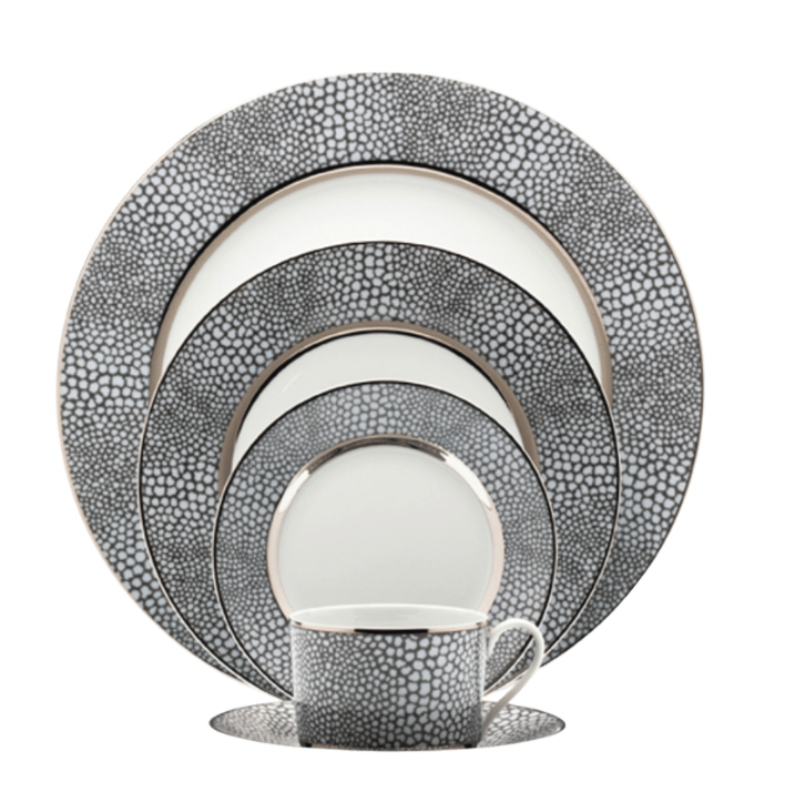 Makassar Gray & Platinum Dinnerware