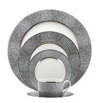 Makassar Gray & Platinum Dinnerware