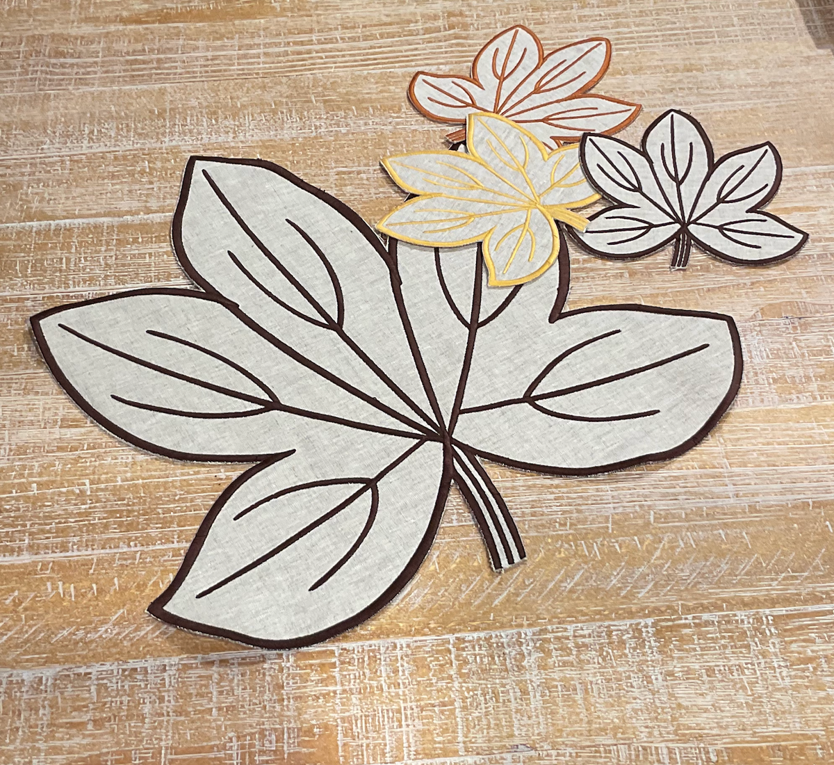 Harvest Leaf Linen Placemat Set of 4 - Twig