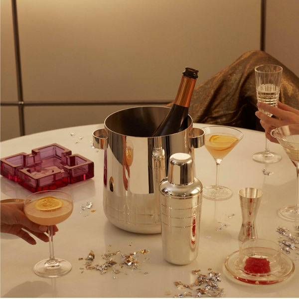 GRAPHIK Silver Plated Champagne Cooler